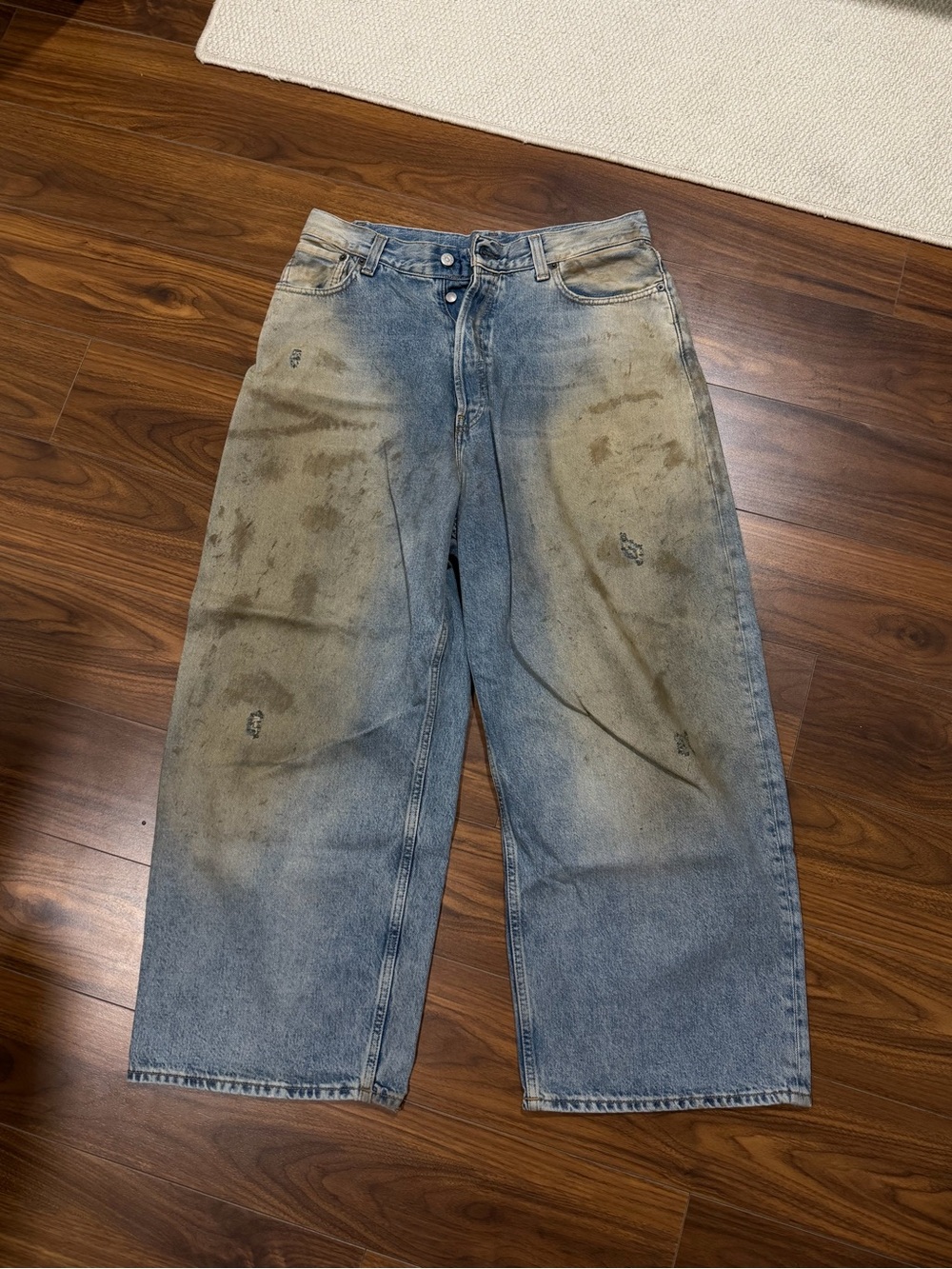 Acne Relaxed Blue Washed Denim Jeans
